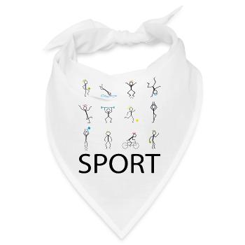 Sport Sport Sport - Bandana - Weiß - Vorne
