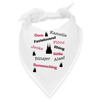 Kölsche Sprache - Bandana - Weiß - Vorne