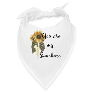 Du bist mein Sonnenschein Sonnenblume - Bandana - Weiß - Vorne