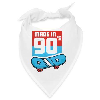 Made in 90s 90er Kind neunziger oldschool retro - Bandana - Weiß - Vorne