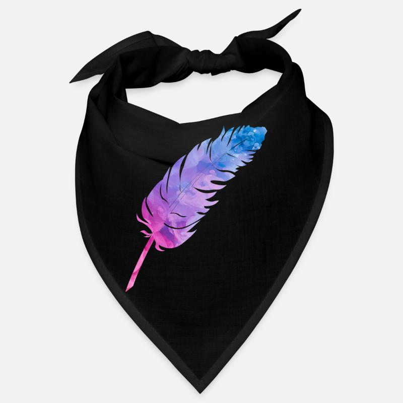 Plume colorée dans des tons violets Bandana