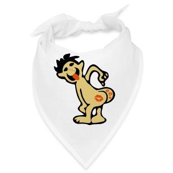 😘💋Kiss My Ass-Funny Comic Insult😂 - Bandana - Weiß - Vorne