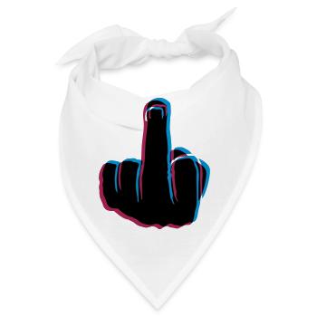 Fuck You 3D - Bandana - Weiß - Vorne