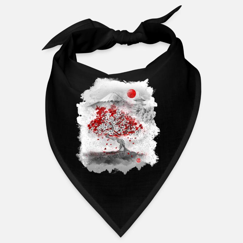Mount Fuji behind a cherry tree Bandana