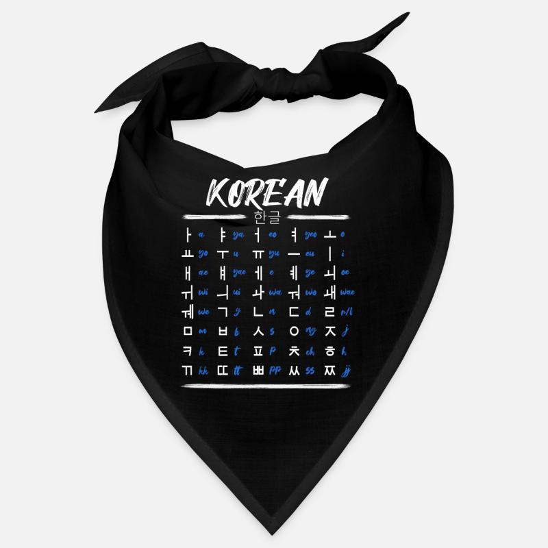 Apprenez les caractères du Hangul coréen Bandana