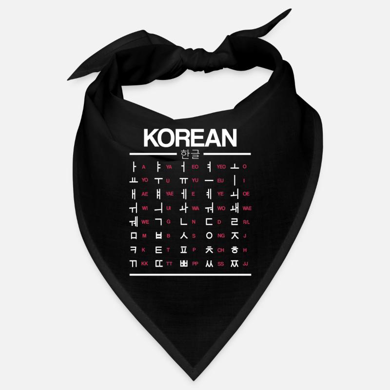 Apprenez les caractères du Hangul coréen Bandana