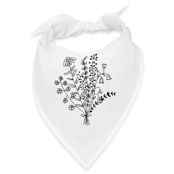 Blumenstrauß Geschenkidee - Bandana - Weiß - Vorne