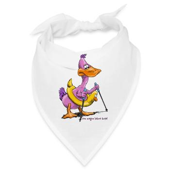 Ente Sport baden walking schwimmen Sommer Badeente - Bandana - Weiß - Vorne