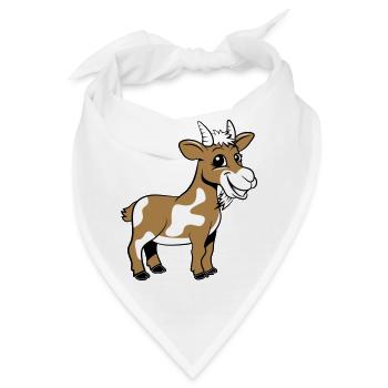 Ziege meckern lächeln - Bandana - Weiß - Vorne