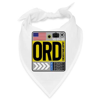 Flughafen Chicago O'Hare - Bandana - Weiß - Vorne