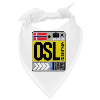 Oslo Flughafen Norwegen - Bandana - Weiß - Vorne