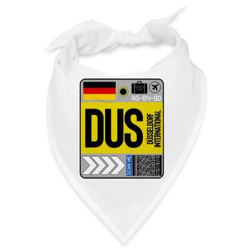 Flughafen Düsseldorf - Bandana - Weiß - Vorne