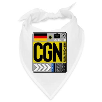 Flughafen Köln-Bonn - Bandana - Weiß - Vorne
