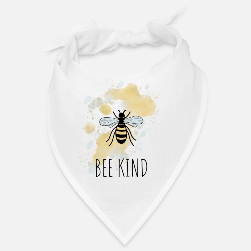 Biene Be Bee Kind - Bandana - Weiß