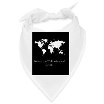 Kreiere die Welt - Bandana - Weiß - Vorne