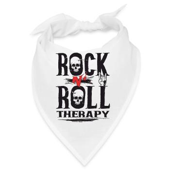 Rock n Roll therapy - Bandana - Weiß - Vorne