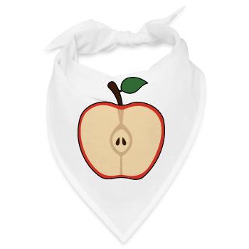Apfel - Bandana - Weiß - Vorne