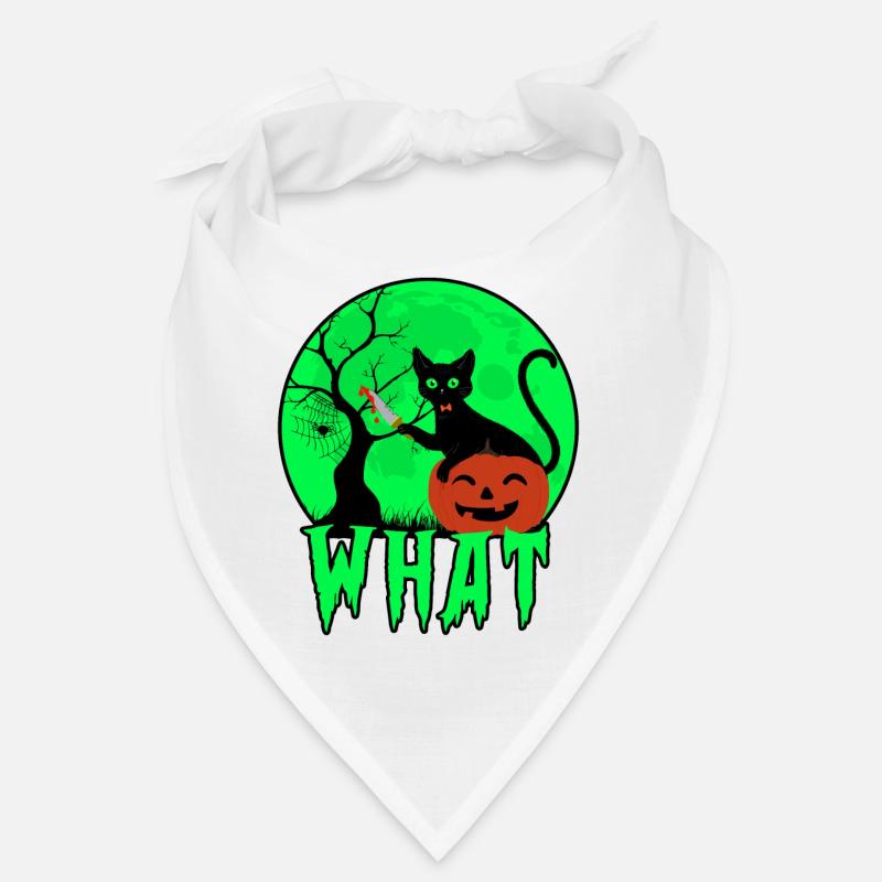 Welche Katze mit Messer, gruselige Katze mit Messer Halloween Bandana