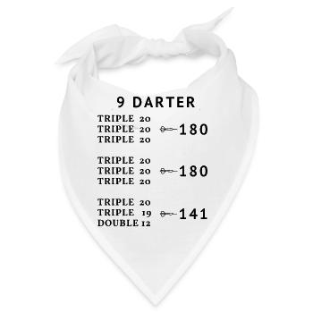 9 Darter Dart Darts - Bandana - Weiß - Vorne