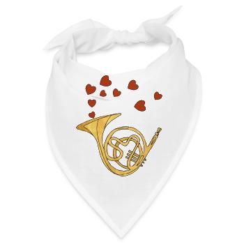 Musikinstrument - Bandana - Weiß - Vorne