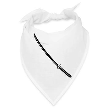 Katana japanisches Schwert - Bandana - Weiß - Vorne