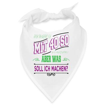 humor geburtstagsgeschenk elternzeit - Bandana - Weiß - Vorne