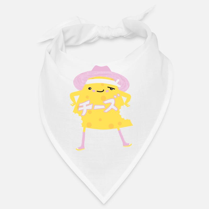 Fromage mordu. - Bandana - blanc