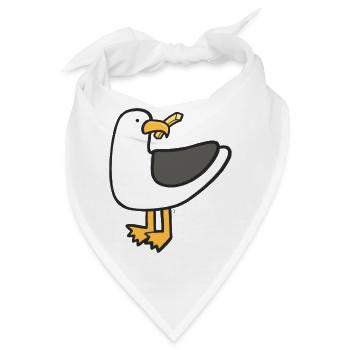 Gierige Möwe - Bandana - Weiß - Vorne