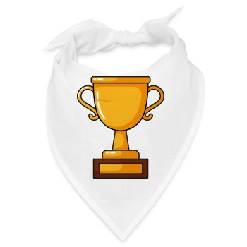 Pokal unbeschriftet - Bandana - Weiß - Vorne