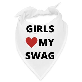 Girls love my swag - Bandana - Weiß - Vorne
