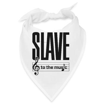 SLAVE to the music - Bandana - Weiß - Vorne