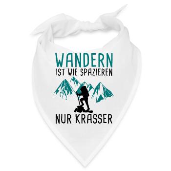 Wandern ist wie spazieren - Bandana - Weiß - Vorne