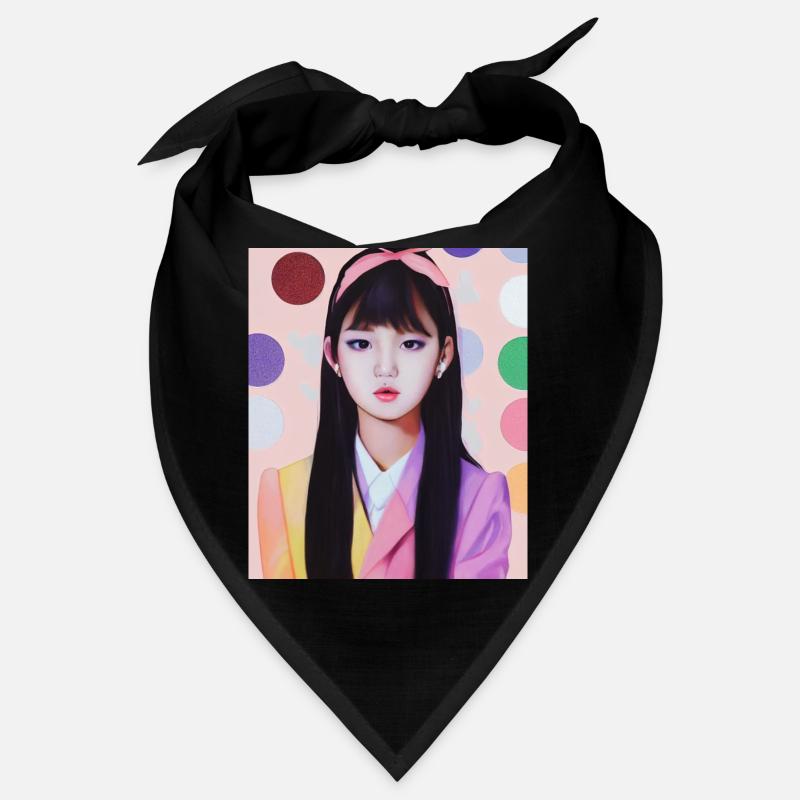 Mignonne K Pop Idol de Corée sur une photo d’école Bandana