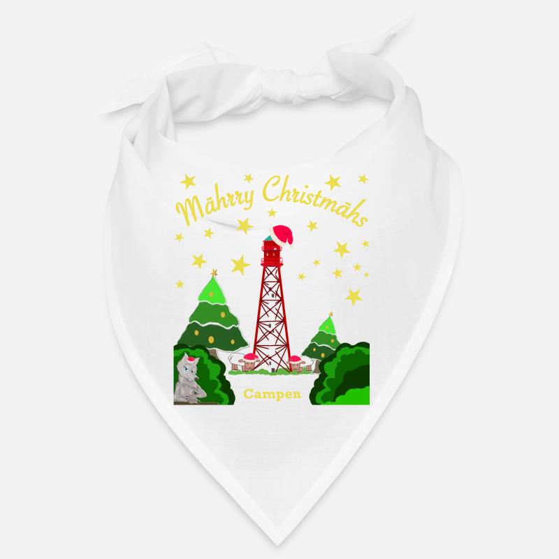 Christmas, Lighthouse Camping, Iconic Wolf Bandana