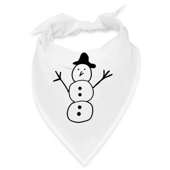 Schneemann - Bandana - Weiß - Vorne