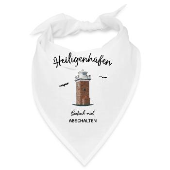 Heiligenhafen Leuchtturm, Abschalten - Bandana - Weiß - Vorne
