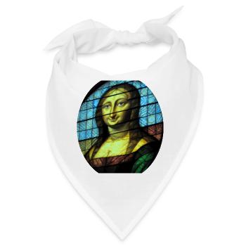 Mona Lisa in Fenster Art - Bandana - Weiß - Vorne
