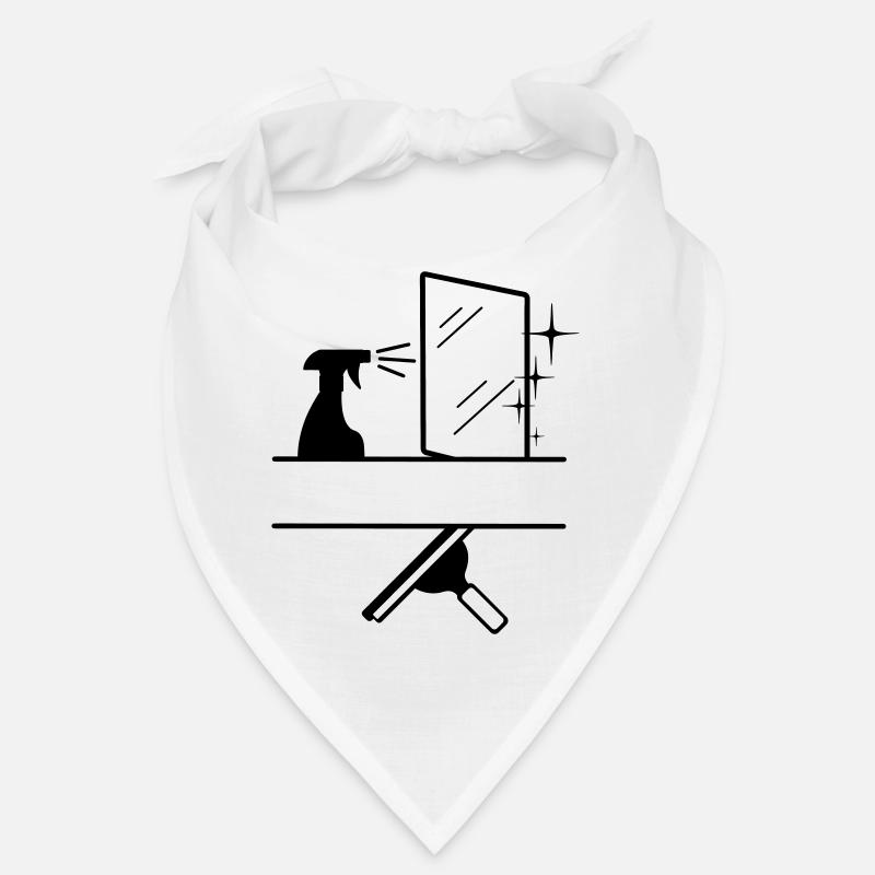 Logo de laveuse de vitres plus propre transparent avec faisceau Bandana