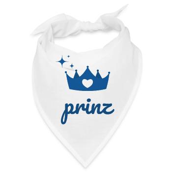 Prinz - Der einzige Prinz mit Krone in Blau - Bandana - Weiß - Vorne