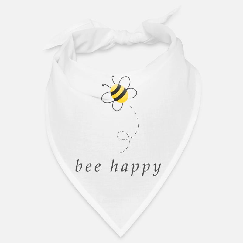 abeille heureuse - Bandana - blanc