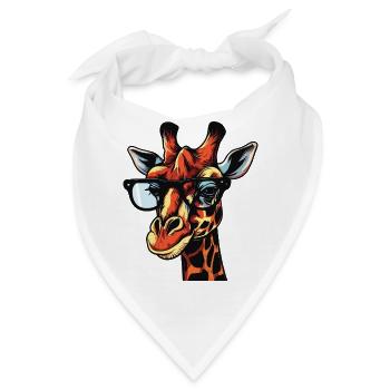 Cartoon Comic Giraffe Design - Bandana - Weiß - Vorne