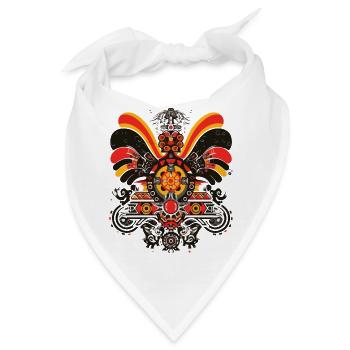 Traditionelles deutsches Motiv - Bandana - Weiß - Vorne