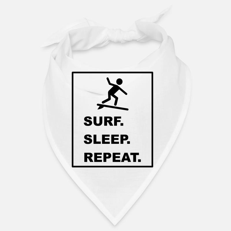 Cool "Surf Sleep Repeat" design for him and her Bandana