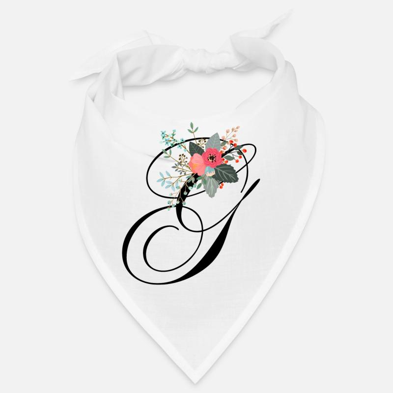 Lettre g fleuris Bandana