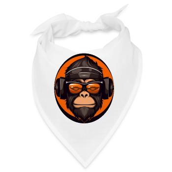 Affe - Bandana - Weiß - Vorne