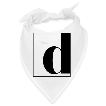 Buchstabenalphabet d - Bandana - Weiß - Vorne