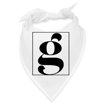Buchstaben-Alphabet g - Bandana - Weiß - Vorne