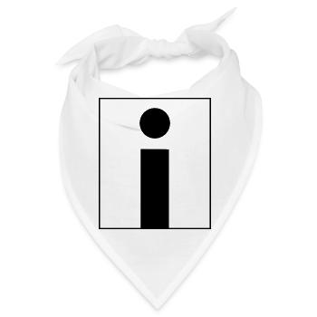 Buchstaben-Alphabet i - Bandana - Weiß - Vorne