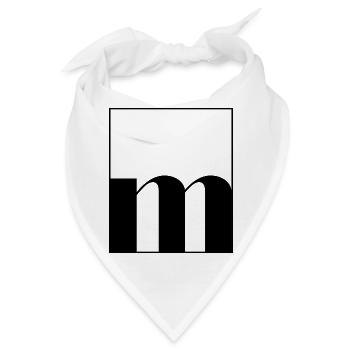 Buchstaben-Alphabet m - Bandana - Weiß - Vorne
