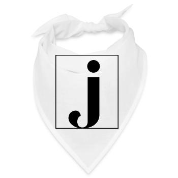 Buchstaben-Alphabet j - Bandana - Weiß - Vorne